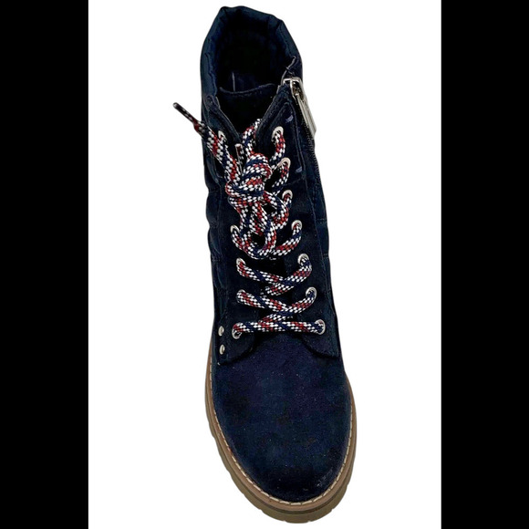 Tommy Hilfiger Women's Twonella Lace Up Ankle Boots Navy - Medium - Picture 2 of 3